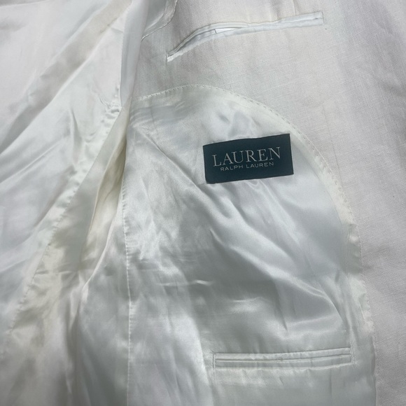 Lauren Ralph Lauren 100% Linen Men's Blazer set Beige Sz 46R Coastal Prep - Picture 4 of 9